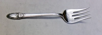 PRIMER AMOR POSTRE/CARNE ASTILLADA TENEDOR GRABADO-POPULAR 1937 ROGERS FINE Foto 1 de 3