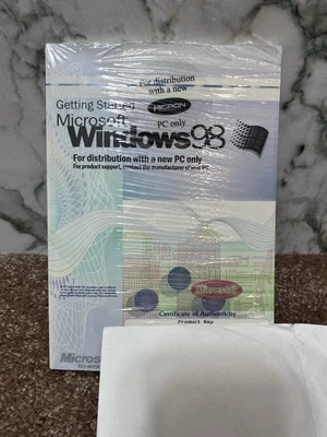 MICROSOFT WINDOWS 98 FULL VERSION Booklet, Installation Disc, Product Key!  - Image 1 of 3