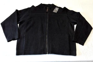 Red Maple Bucksport Men's Large Heavyweight Full-Zip Black Alpaca Jacket NWT - Picture 1 of 8