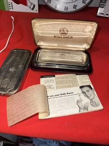 Vintage Rolls Razor Silver Metal Rectangular Safety Razor w/Box - Picture 1 of 4