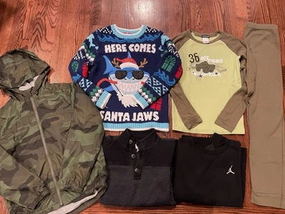 Boys Size 10/12 Clothing Lot with Holiday Sweater - Image 1 of 4