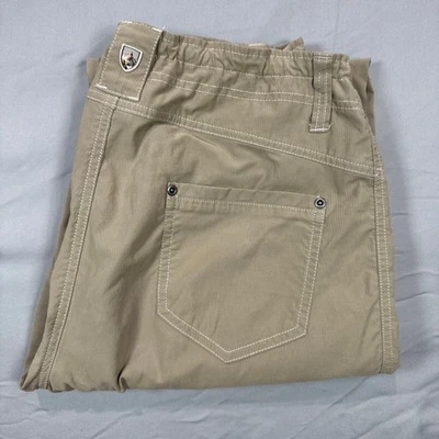 Pantalones informales Kuhl caqui para mujer 12 cintura elástica regular senderismo aire libre ligeros Foto 1 de 4