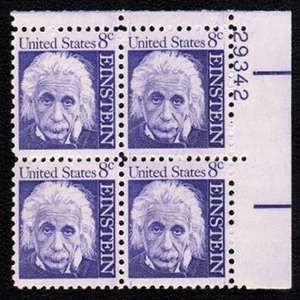 U.S. Scott #1285, 8¢ Albert Einstein, 1966, Plate Block 4 Stamps, MNH-F/VF - Bild 1 von 2