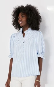 Camicetta Selena Tuckernuck+Pomander Place blu+bianca a righe | XL | Nuova con etichette - Foto 1 di 10