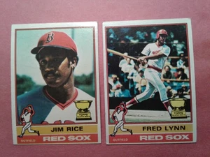 1976 Topps Jim Rice and Fred Lynn Boston Red Sox - Bild 1 von 5