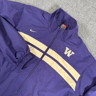 Nike Washington Huskies Jacket Mens Small Purple Full Zip Windbreaker Athletic - Image 1 of 4