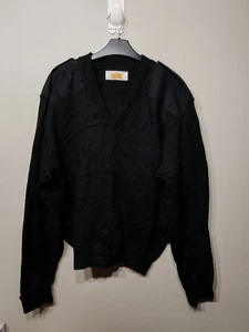 SAI Sweater XXL Black Hunting Padded Shoulders Elbows Ribbed Commando Army 2XL  - Picture 1 of 9