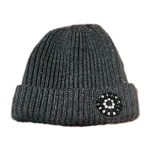 Anne Klein Embellished Beanie Dark Gray - Picture 1 of 3