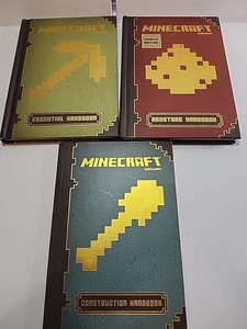 Minecraft Handbook Book Lot Of 3- Construction, Redstone & Essential - Picture 1 of 4