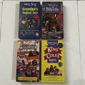 Vintage Wee Sing Silly Songs VHS Lot (4) Live Action Musical Kids Show-Inserts - Picture 1 of 18