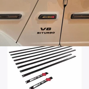G63 Side Moldings Trims Black Body W463 Mercedes G Class G550 G65 Panel Insert - Picture 1 of 10