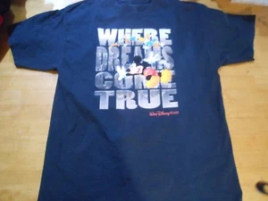 CAMISETA OFICIAL DISNEY MICKEY GOOFY DONDE LOS SUEÑOS SE HACEN REALIDAD NEGRA PARA HOMBRE TALLA: L - Imagen 1 de 2