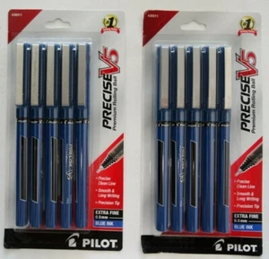 10 - PILOT Precise V5 - Extra-Fine Rollerball Pens - Blue INK - 2 Sealed Packs - Picture 1 of 1