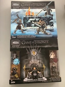 Mega Bloks Construx Black Series Game of Thrones- Iron Throne + Battle Wall NEW - Picture 1 of 12