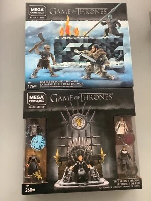 Mega Bloks Construx Black Series  Game of Thrones- Iron Throne + Battle Wall NEW - Image 1 of 4