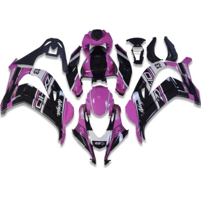 Carenado rosa inyección con cubierta de tanque apto para Kawasaki 2016-2020 ZX10R a035 Foto 1 de 4