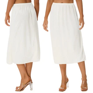 Damen Mädchen Unterkleid Kurz Lang Unterrock Elastisch Halbrock Jupon Underskirt - Bild 1 von 208