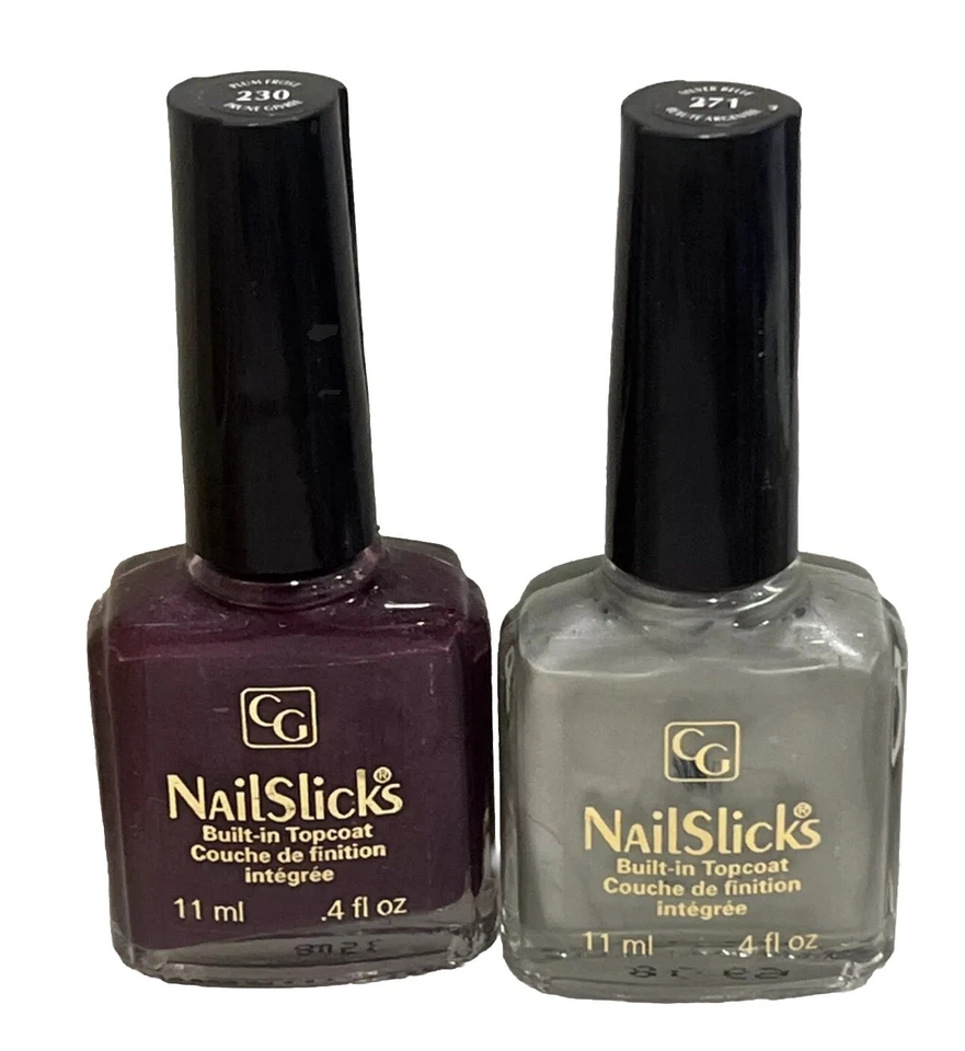 2 Covergirl NailSlicks встроенный пальто польский 230 сливы мороз 271 серебро Belle - Изображение 1 из 3
