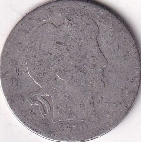 1910 SILVER Barber Quarter #153 - AG - BEAUTIFUL COLOR - BEAUTIFUL COIN Cover