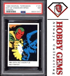VISION PSA 7 1980 Marvel Terrabusi #125 - Picture 1 of 2