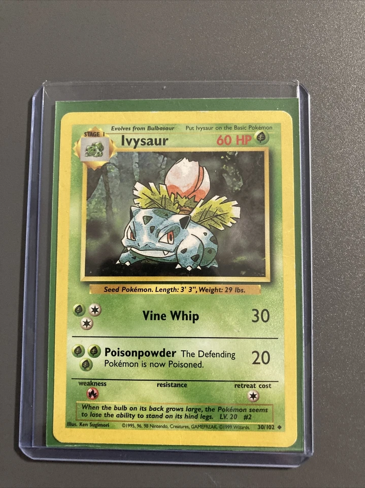 Ivysaur Base Set 30/102 1999 Vintage Pokemon  - RARE Near Mint Card - Image 1 of 1