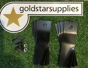 4 X BLADE KITS FOR 28 INCH COX RIDE ON MOWER 8 X BLADES AND BOLTS SKIT33 - Picture 1 of 2