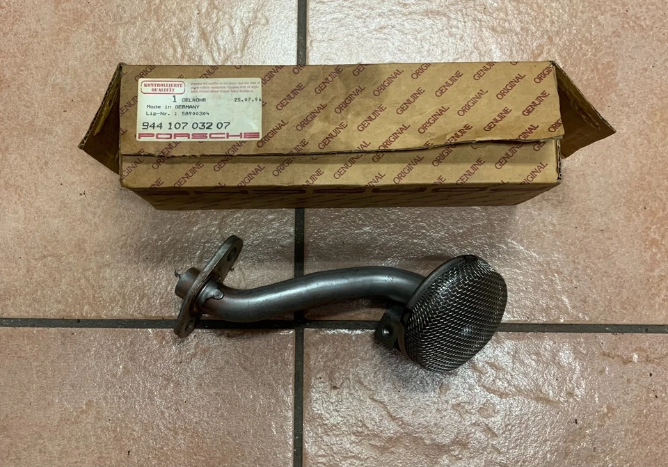 NIB Genuine Porsche 944 '83-'91 968 '92-'95 Oil Suction Tube 94410703207 - Image 1 of 2