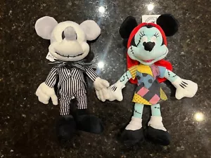 NUEVO CON ETIQUETAS Disney Parks Mickey Minnie Mouse Peluche Pesadilla Antes de Navidad Jack Sally - Imagen 1 de 7