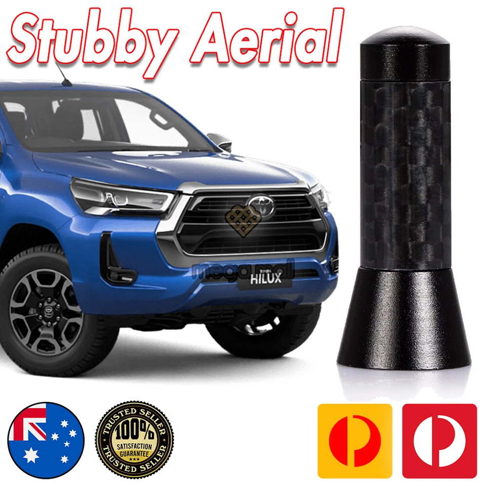 Antena / Antena Stubby Bee Sting para Toyota Hilux 2012 > 2017 Negro Carbono Foto 1 de 4