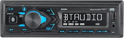DUAL JENSEN JENSEN MPR210 7 Character LCD Single DIN Car Stereo Radio | Push to Talk Assista