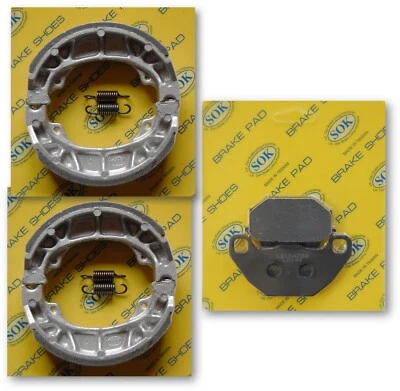 PASTILLAS FRENO DELANTERAS Y TRASERAS ZAPATAS + Muelles aptos para KYMCO MXU 50 150 2004-2017 MXU50 MXU150 Foto 1 de 2