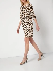 🌿 Extravagantes Designer Kleid Marc Cain creme schwarz Leo modern chic N4 🌿 - Bild 1 von 10