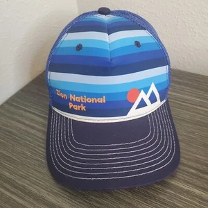 Zion National Park Utah Blue Snapback Mesh Hat - Horizon Design NWOT OSFM - Picture 1 of 7
