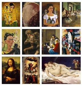 FAMOUS CLASSIC PAINTINGS POSTER ART PRINT CAFE WALL DECO POSTERS BUY1 GET 2 FREE - Picture 1 of 51