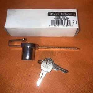 Cerradura de puerta corredera de vidrio cromada con llave similar S.Parker Hardware ~ ENVÍO GRATUITO - Imagen 1 de 4
