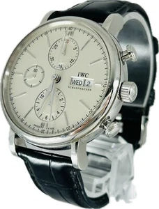 Discount IWC Portofino IW391007 White 42mm Automatic Mens Watch Excellent A2823 - Picture 1 of 11