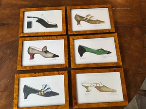 Set of 6 Framed Kolene Spicher Shoe Prints Signed and Numbered 1996 - Picture 1 of 8