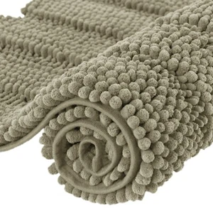 Subrtex Soft 1-piece Luxury Chenille Striped Bathroom Rug - Picture 1 of 80