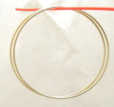 Большие простые блестящие бесконечные серьги-кольца 2 мм X 80 мм 3 1/4 дюйма из настоящего желтого золота 14 карат  - Изображение 1 из 4