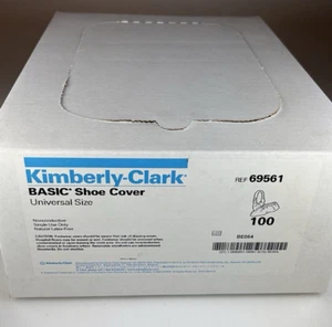 (100) Kimberly Clark Basic Shoe Cover - Universal Size - Blue - Nonconductive - Picture 1 of 6