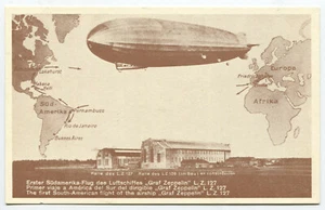 Postal Sepia Alemana - Graf Zeppelin, Primer Vuelo Sudamericano - Imagen 1 de 2