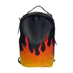 SPRAYGROUND Backpack CREAM Fire Black Red Laptop Tablet Book Pouch NEW - Picture 1 of 24