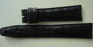 GENUINE IWC PORTOFINO WATCH 20 mm STRAP BAND BLACK REPTILE LEATHER IWA05903 - Picture 1 of 17