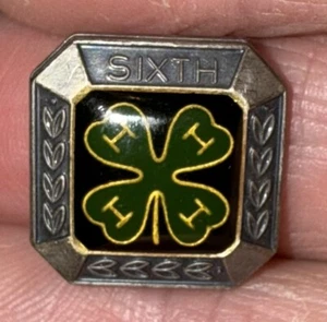 Vintage 4-H Farming Livestock Sixth Six Year Service Award Anstecknadel gebraucht - Bild 1 von 2