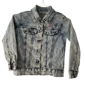 Girls Barbie Denim Jean Jacket Size M (7-8) - Picture 1 of 5