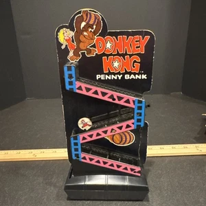 Donkey Kong Penny Bank 1982 juguete superior de fábrica Mario monedas de salto de colección - Imagen 1 de 22