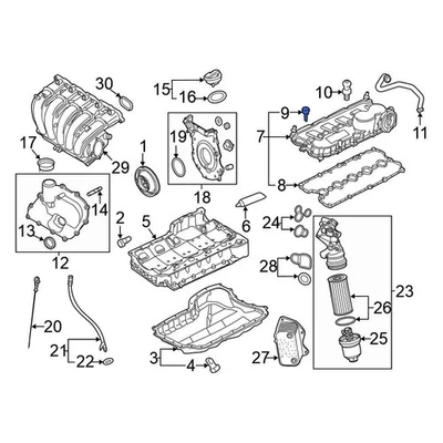 For Volkswagen Jetta 2006-2014 Volkswagen 06B103831J Engine Valve Cover Bolt - Изображение 1 из 4