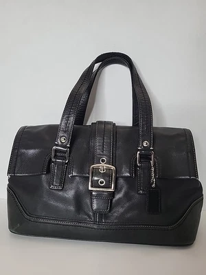 ТРЕНЕР HAMILTON СУМКА СУМОЧКА ИЗ ЧЕРНОЙ КОЖИ СЕРЕБРЯНАЯ ПРЯЖКА F12604 - Изображение 1 из 4