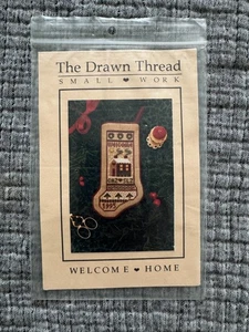 The Drawn Thread Small Work, Welcome Home, Small Stocking Cross Stitch Pattern - Picture 1 of 3