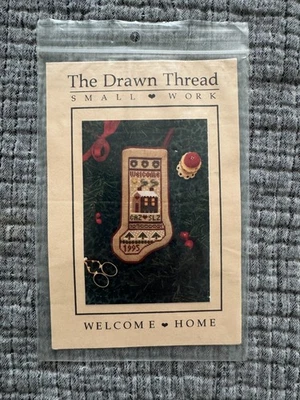 The Drawn Thread Small Work, Welcome Home, Small Stocking Cross Stitch Pattern - Image 1 of 3